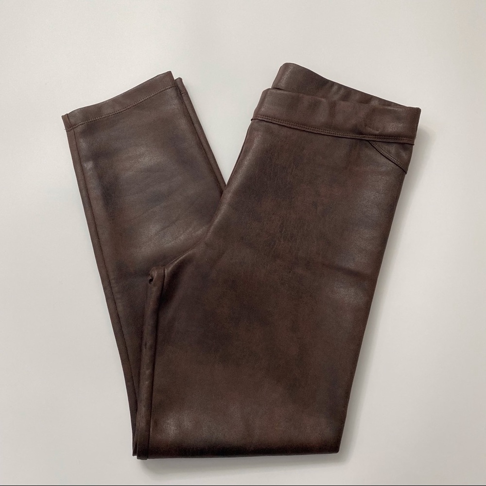 NWT!- Max Studio Dark Brown Faux Leather Leggings